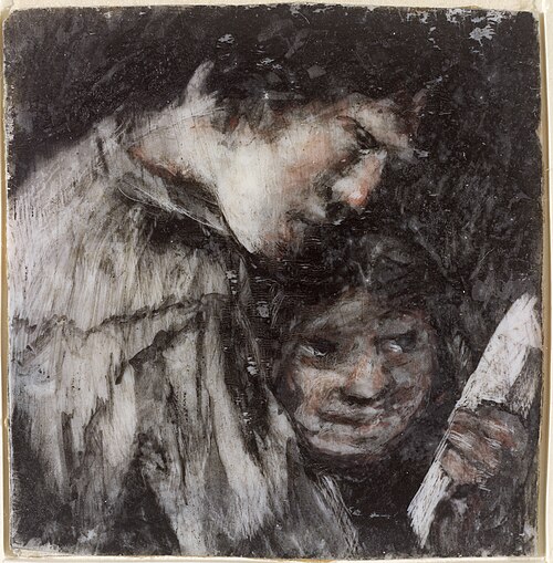 Two Children Looking at a Book, 1824, Francisco de Goya