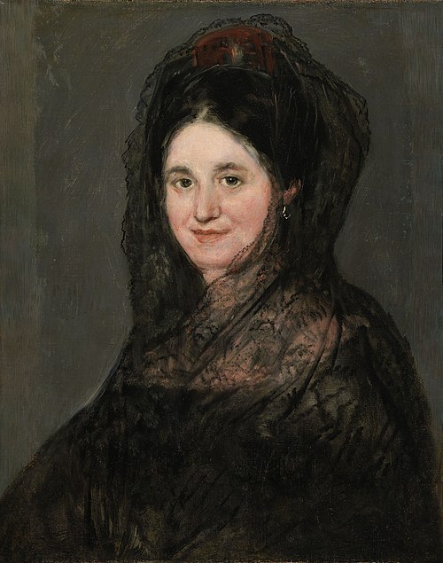 Portrait of a Lady in a Black Mantilla, 1824, Francisco de Goya