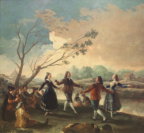 Danse sur les rives du Manzanares, 1776, Francisco de Goya