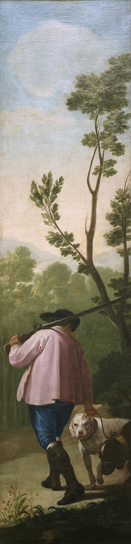 Chasseur avec ses chiens, 1775, Francisco de Goya