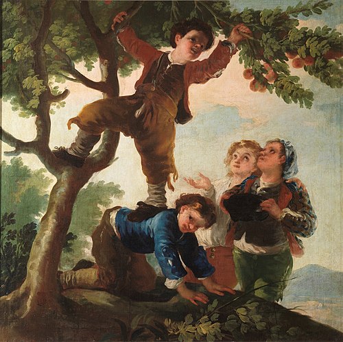 Garçons cueillant des fruits, 1778, Francisco de Goya