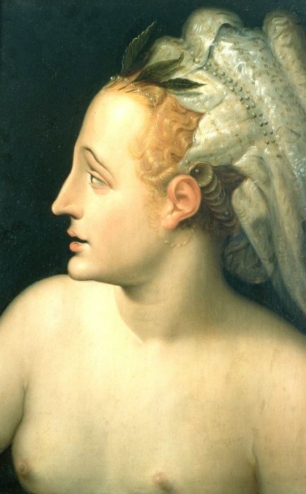 Head of a sea goddess, , Frans Floris I