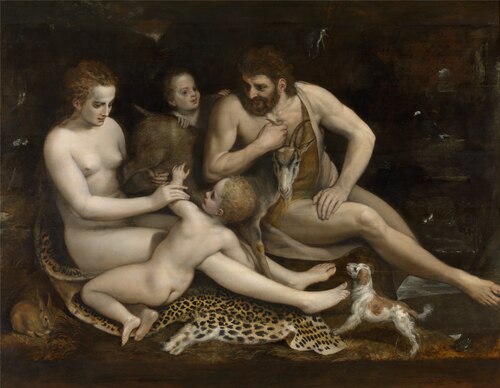 Adam and Eve and their Children, , Frans Floris I