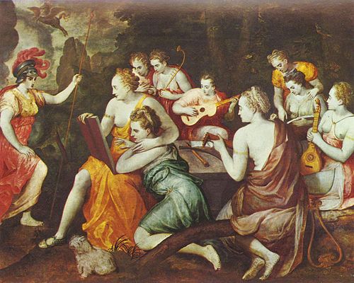 Minerve et les muses, 1560, Frans Floris I