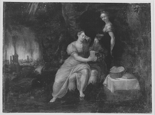 Lot und seine Töchter (?), 1545, Frans Floris I