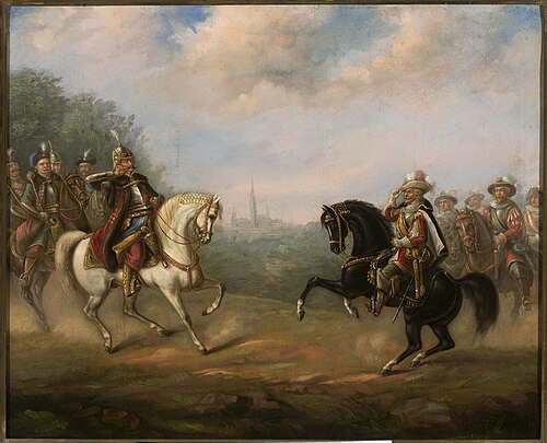 King John III Sobieski meets emperor Leopold at Vienna, , Feliks Sypniewski