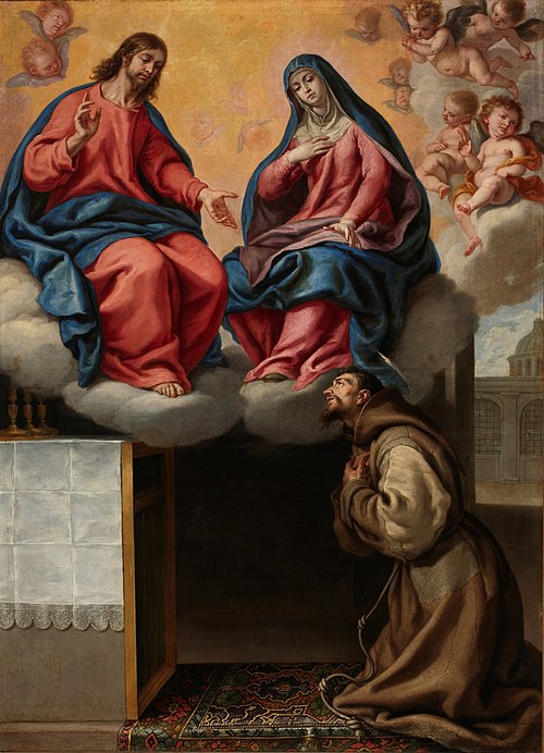 Saint Francis of Assisi in la Porziuncola, 1646, Félix Castelo