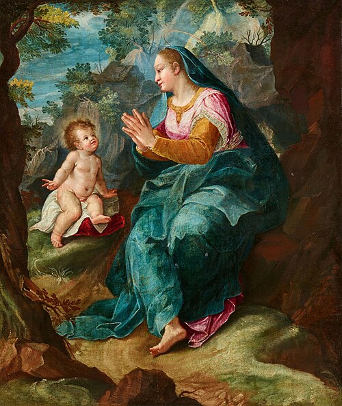 Virgin and Child in a Rocky Landscape, , Denis Calvaert