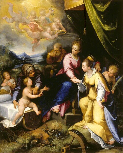 Le Mariage Mystique de sainte Catherine de Sienne, 1592, Denis Calvaert