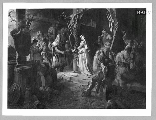 Germanische Trinkszene, 1887, Ferdinand Leeke
