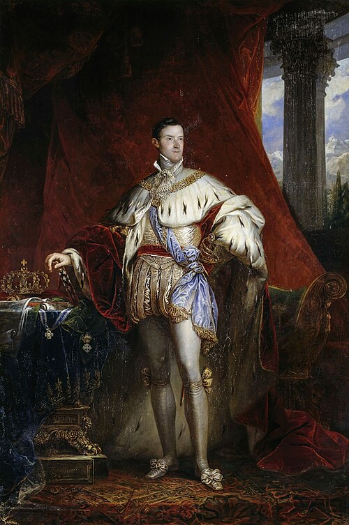 Portrait of Carlo Alberto I of Sardinia, 1832, Ferdinando Cavalleri