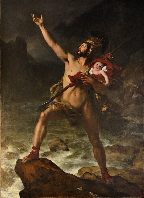 Metabus, roi des Volsques, 1821, Léon Cogniet