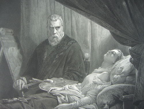 Tintoret peignant sa fille morte, 1850, Léon Cogniet