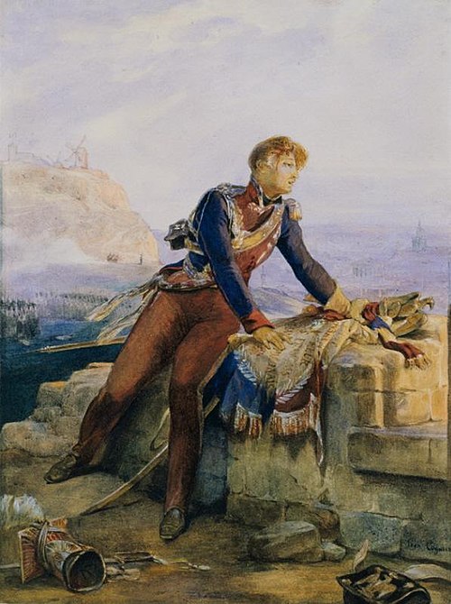 Le porte-étendard polonais : Paris 1814, 1831, Léon Cogniet