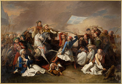 The Death of Markos Botsaris, 1836, Filippo Marsigli