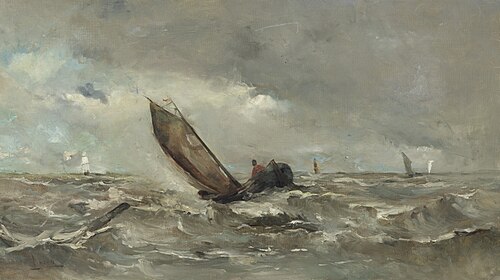 Boat in the storm, 1801, Louis Artan de Saint-Martin