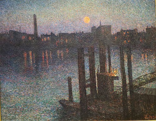 Le port de Londres, la nuit, 1894, Maximilien Luce