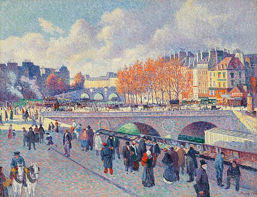 The Seine at the Pont Saint-Michel, 1900, Maximilien Luce