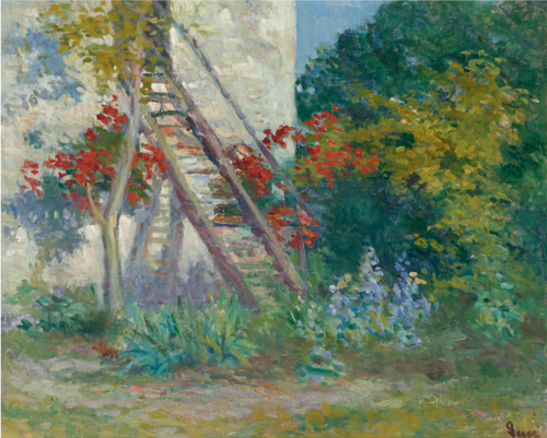 Rolleboise, l'escalier de l'atelier, , Maximilien Luce