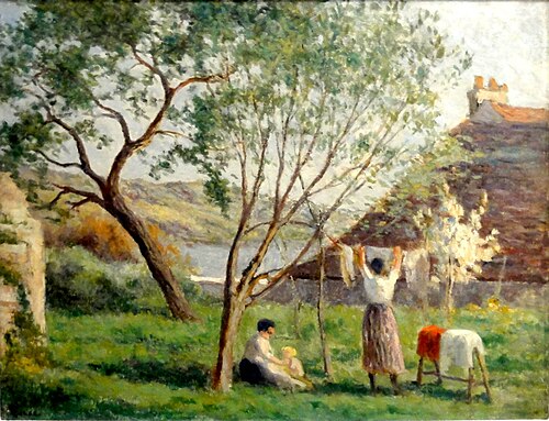 Rolleboise, le jardin du printemps, 1920, Maximilien Luce