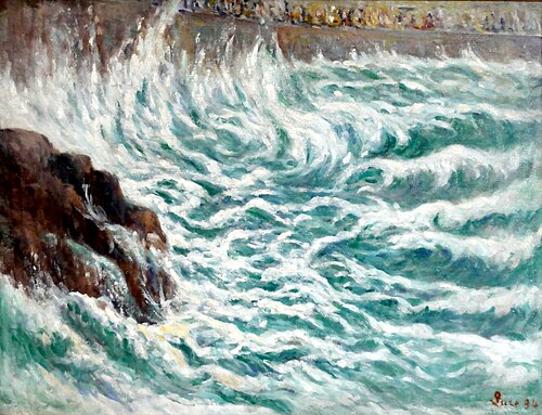 Paramé par gros temps, 1934, Maximilien Luce