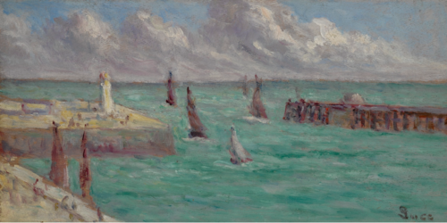 Honfleur, le phare et la jetée, 1935, Maximilien Luce