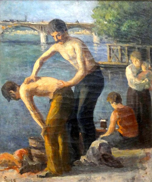 La toilette au pont des Saints-Pères, , Maximilien Luce