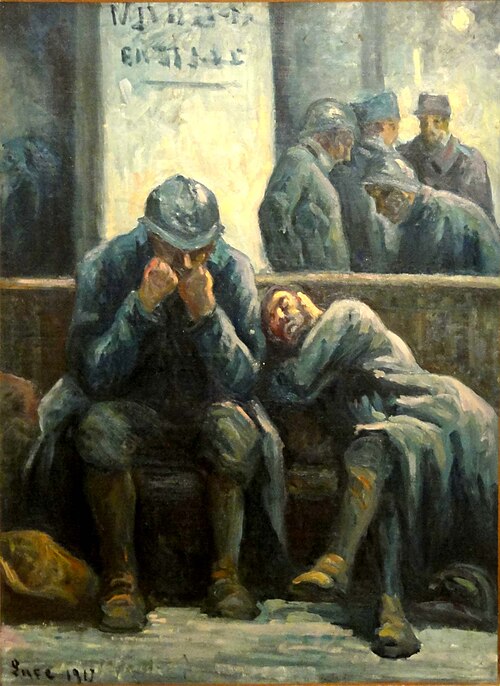Poilus à la gare de l'Est, 1917, Maximilien Luce