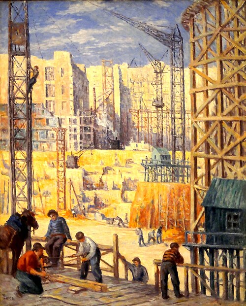 Construction quai de Passy, 1907, Maximilien Luce
