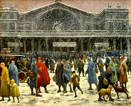 La gare de l'Est sous la neige, 1917, Maximilien Luce
