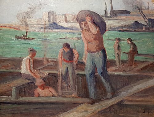 Les débardeurs, 1920, Maximilien Luce