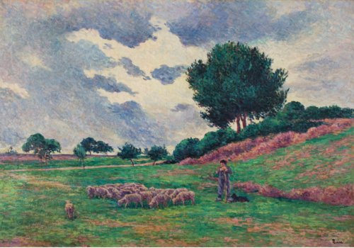 Méréville, le troupeau de moutons, , Maximilien Luce