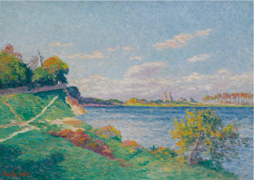 Mantes, bords de Seine, 1905, Maximilien Luce