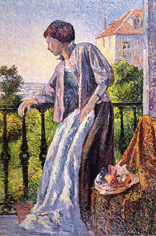 Madame Luce sur le balcon, 1893, Maximilien Luce