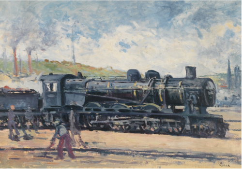 La locomotive, environs de Charleroi, , Maximilien Luce