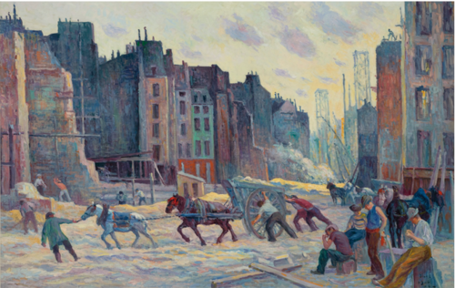 Le percement de la rue Réaumur, , Maximilien Luce