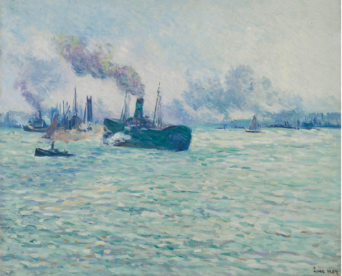 Rotterdam, scène de port, 1907, Maximilien Luce