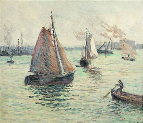 Port de Rotterdam, 1908, Maximilien Luce