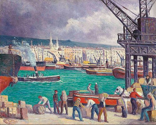 Rouen, le port, 1913, Maximilien Luce