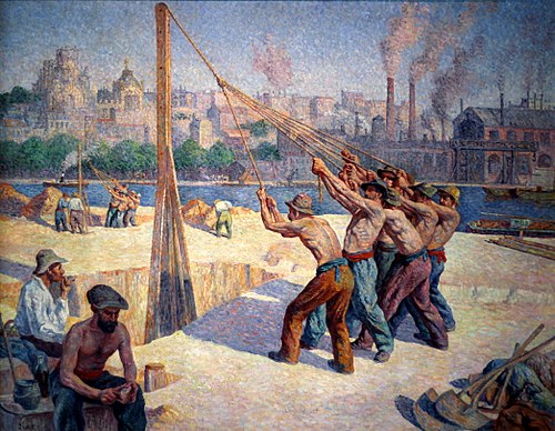 Les Batteurs de pieux, 1902, Maximilien Luce
