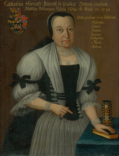 Portrait of Katarína Horvath-Stančič, 1749, Ján Gottlieb Kramer