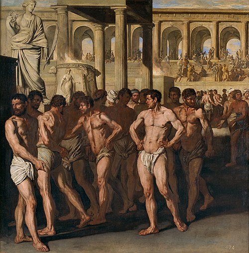 Roman Athletes, 1640, Aniello Falcone