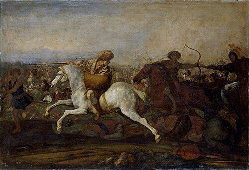 Combate entre turcos y cristianos, 1650, Aniello Falcone