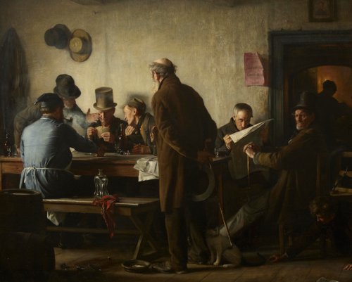 Old Guys in a Tavern., 1873, Carl Heinrich Bloch