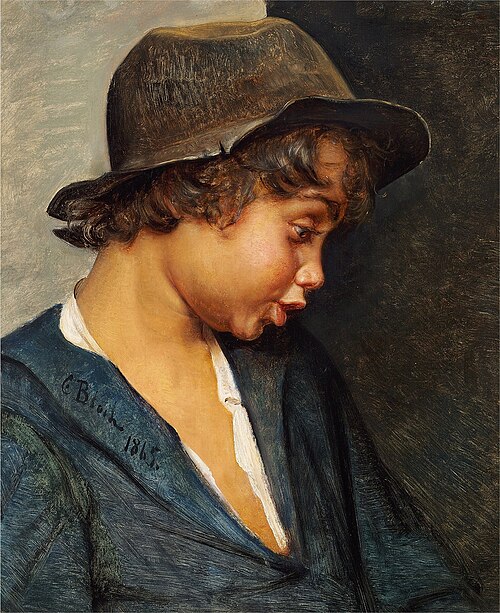 Head of an Italian boy, 1865, Carl Heinrich Bloch
