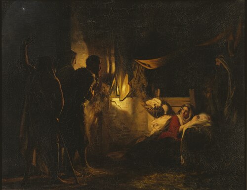 Adoration of the Shepherds, 1882, Carl Heinrich Bloch