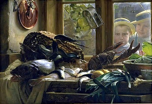 Still Life with Fish, 1878, Carl Heinrich Bloch