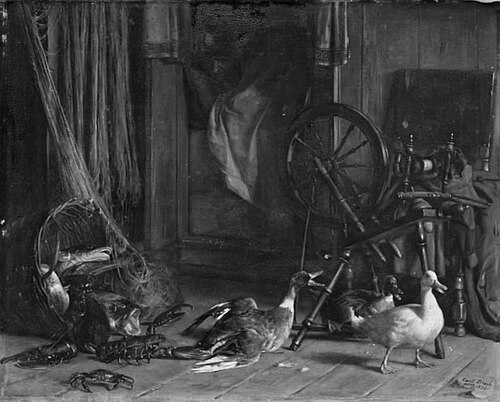En forstyrret middagssøvn, 1870, Carl Heinrich Bloch