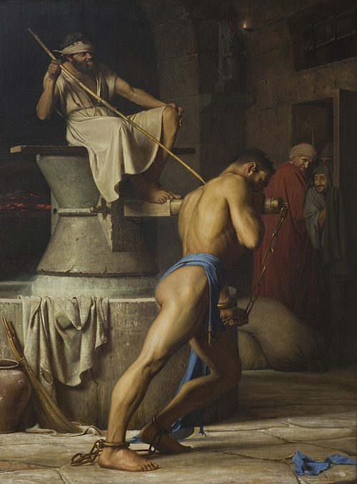 Samson et les Philistins, 1863, Carl Heinrich Bloch