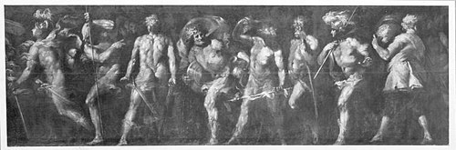 Standartenträger und beutetragende Krieger, 1615, Giovanni Andrea Donducci